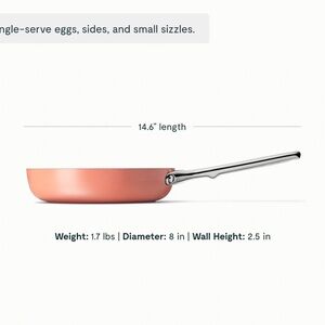 Caraway Nonstick Ceramic Mini Fry Pan (1.05 qt, 8") - Perracotta NEW W/O BOX